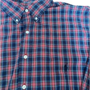 Ralph Lauren Classic Fit Plaid Button Down Shirt Size Large Tall
